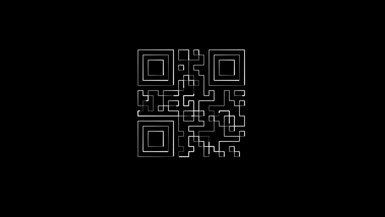 tecnología de escaneo de códigos qr en blanco y negro