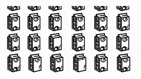abstract geometric pattern of stylized cartons and cubes