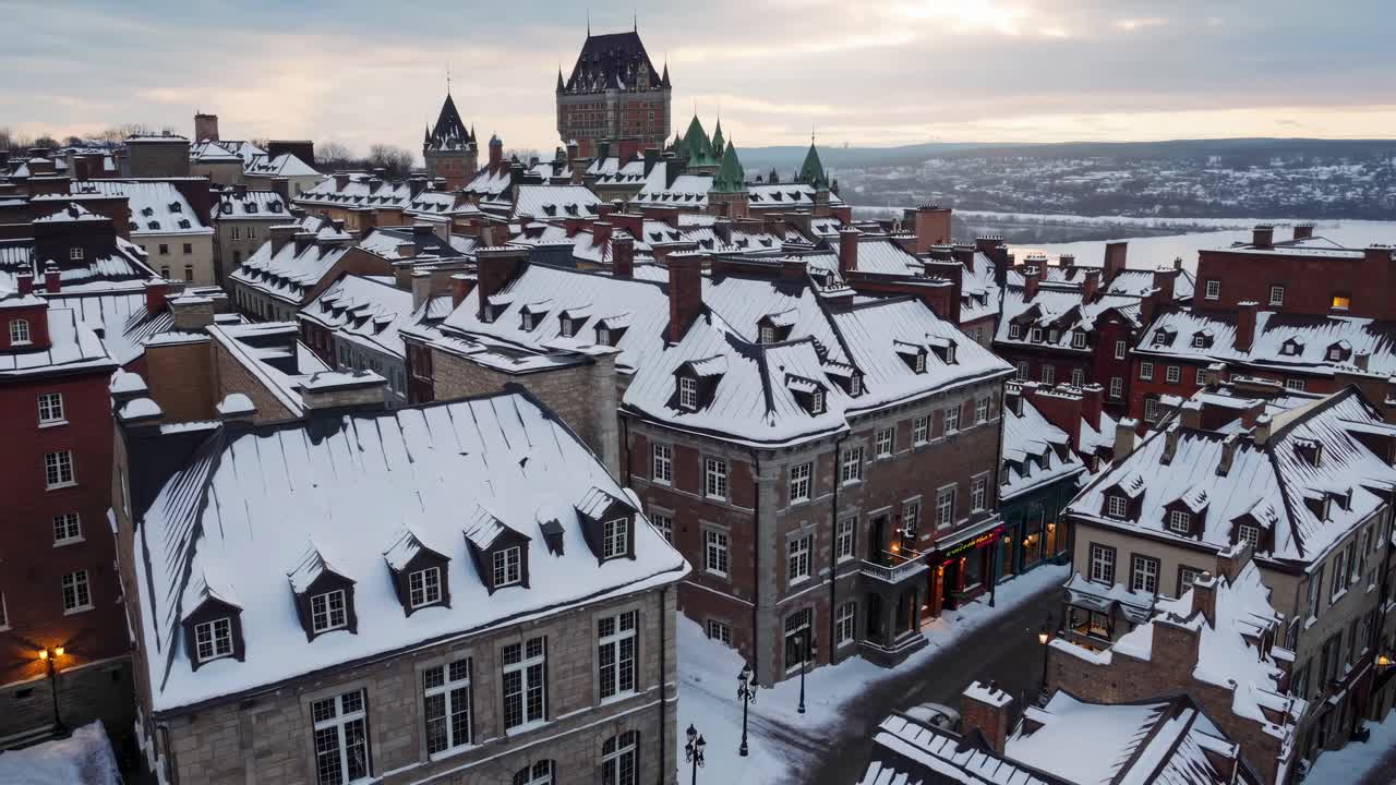 Winter Cityscape in Quebec City