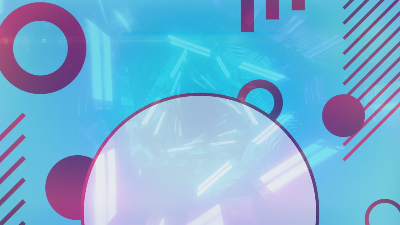 비즈니스 아이콘 위로 움직이는 모양의 애니메이션