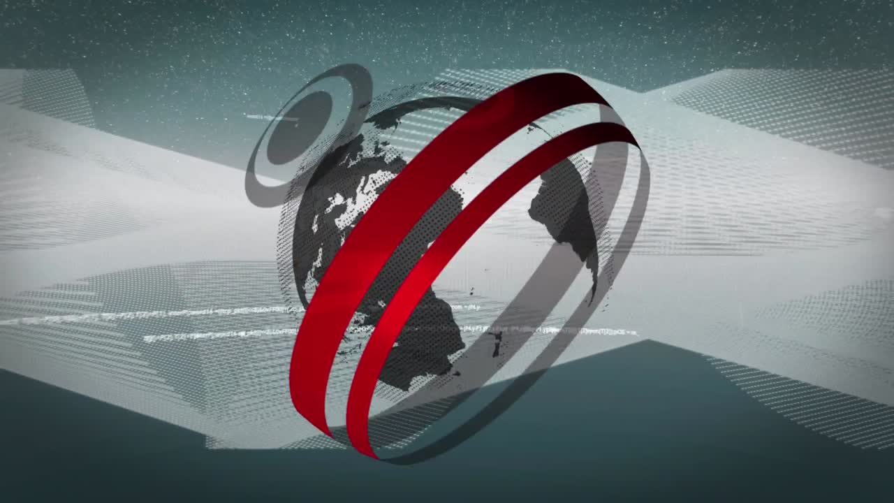 giro del globo con procesamiento de datos en fondo gris