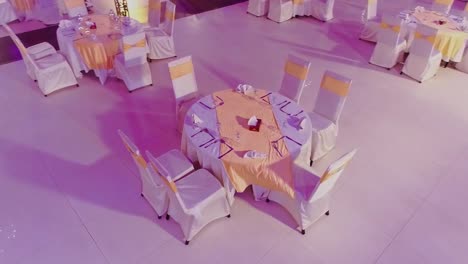 a stunning view captures wedding venue the ceiling features a lovely chandelier and flower decorations