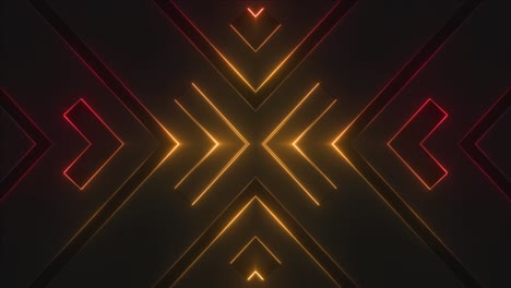fondo geométrico de neón abstracto