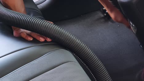 car seat vacuuming