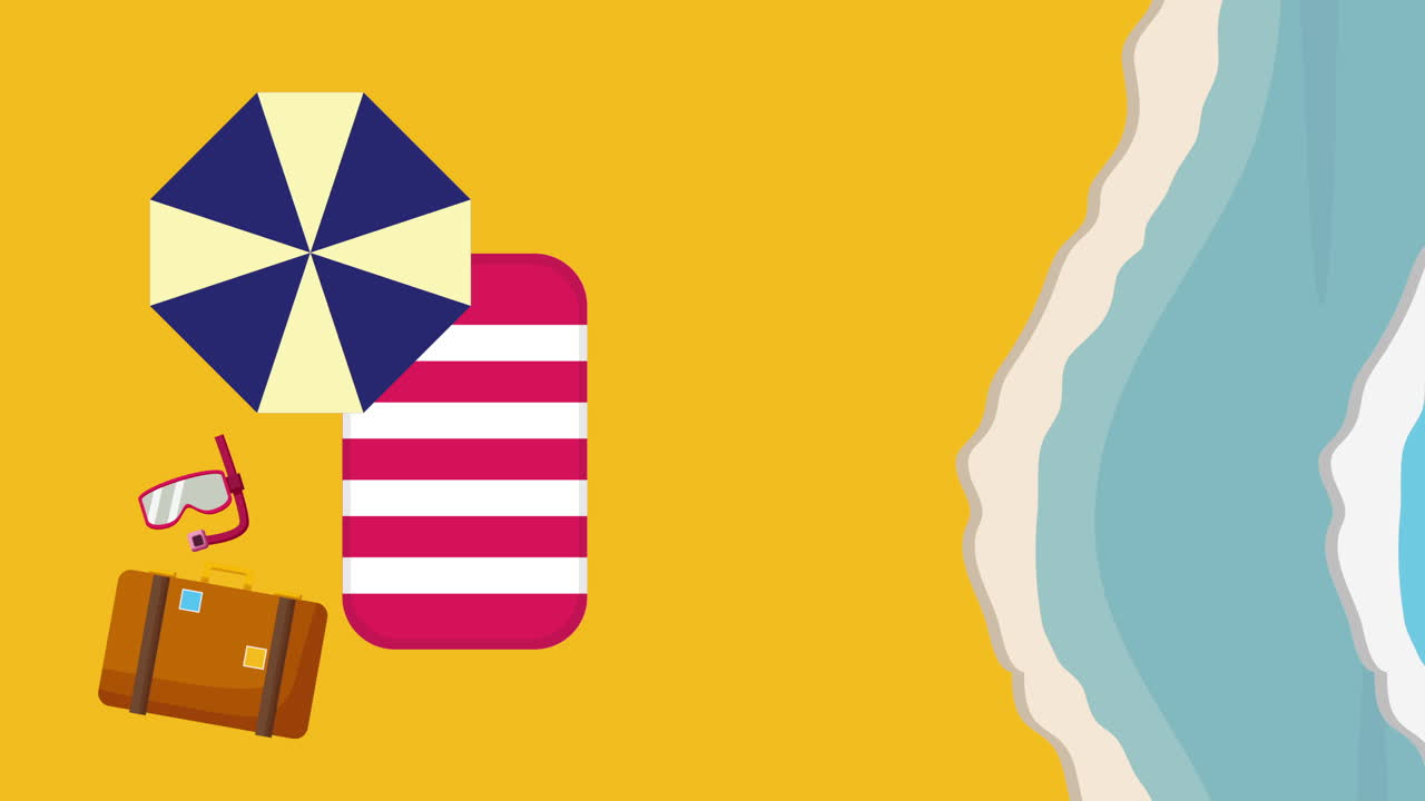 여름 휴가, 4k 영상 애니메이션