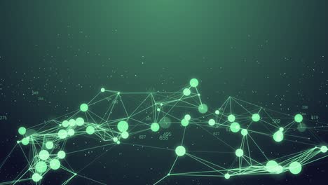 abstract network connection concept creative motion graphic background with code running