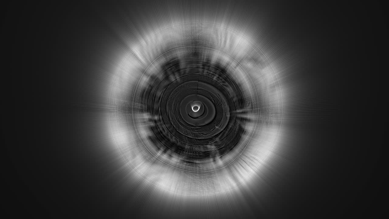 patrón circular abstracto en blanco y negro