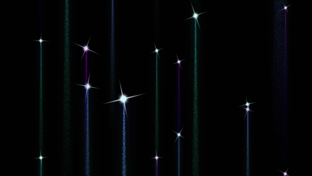 검은 바탕에 있는 빛의 흔적의 애니메이션