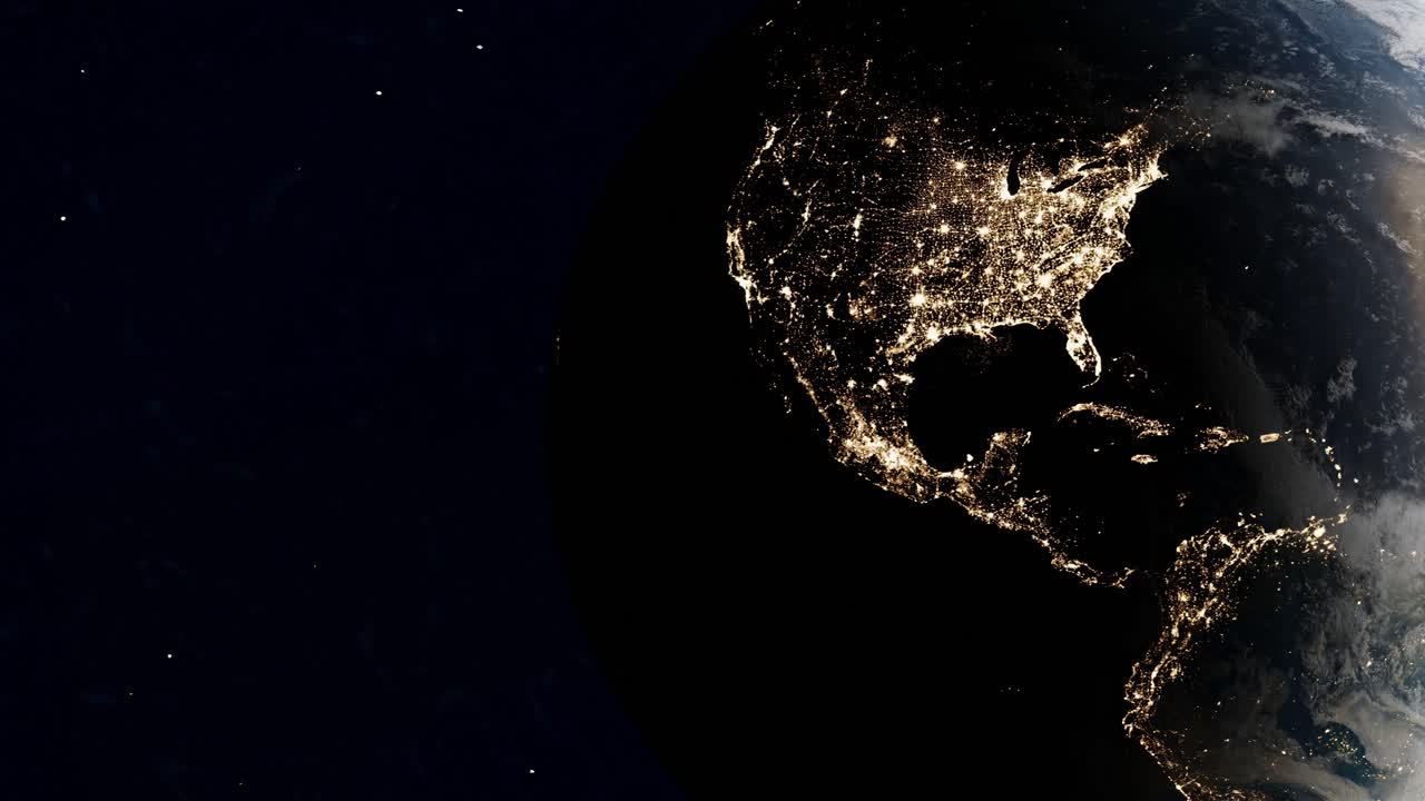 el resplandor del crepúsculo: américa del norte desde el velo del espacio