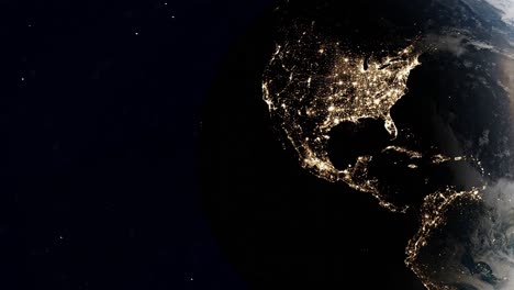 twilight glow: north america from the veil of space