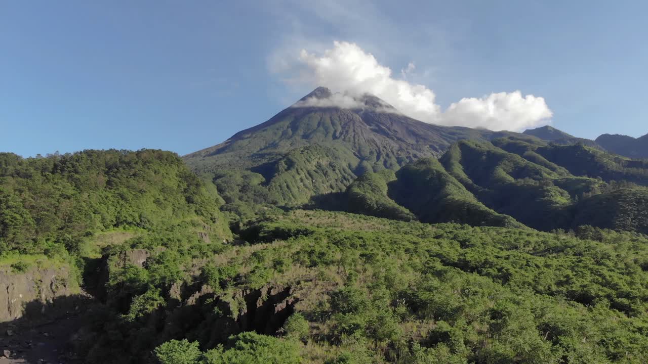 Merapi Mountain Volcano Drone Indonesia