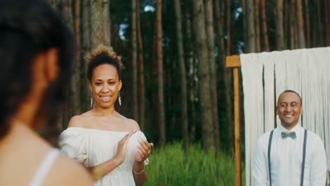 forest wedding celebration