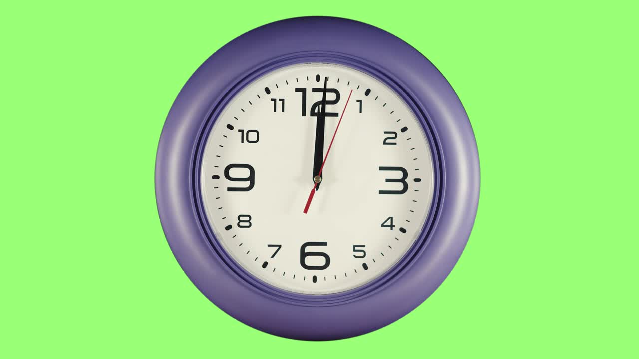 un reloj de lapso de tiempo en un fondo verde