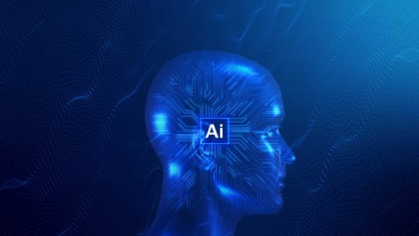 digital brain scan merging human ai brain network circuit hologram ai artificial intelligence human