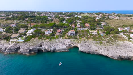 drone view of costa blanca coastline in sicily with calm ocean scenery