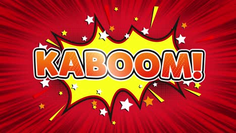 kaboom text pop art style expression retro comic bubble expression cartoon illustration isolated