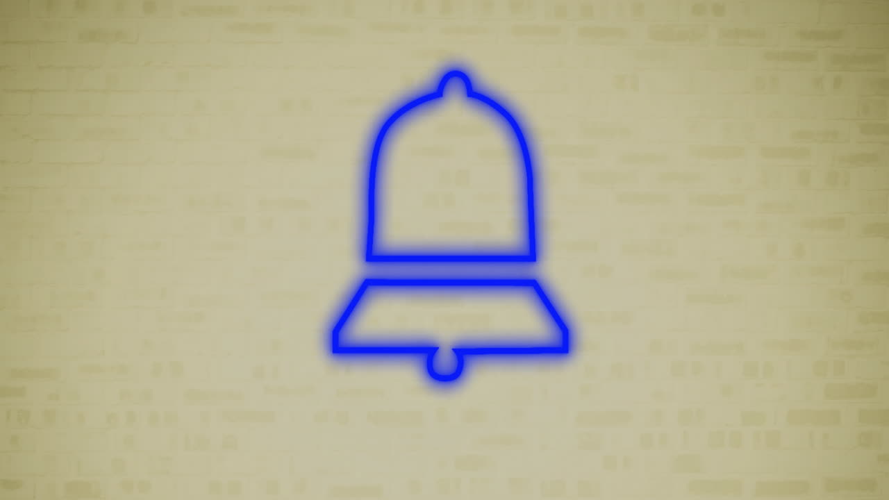 벽돌 벽 4k에 네온 표지판을 내려 놓습니다.