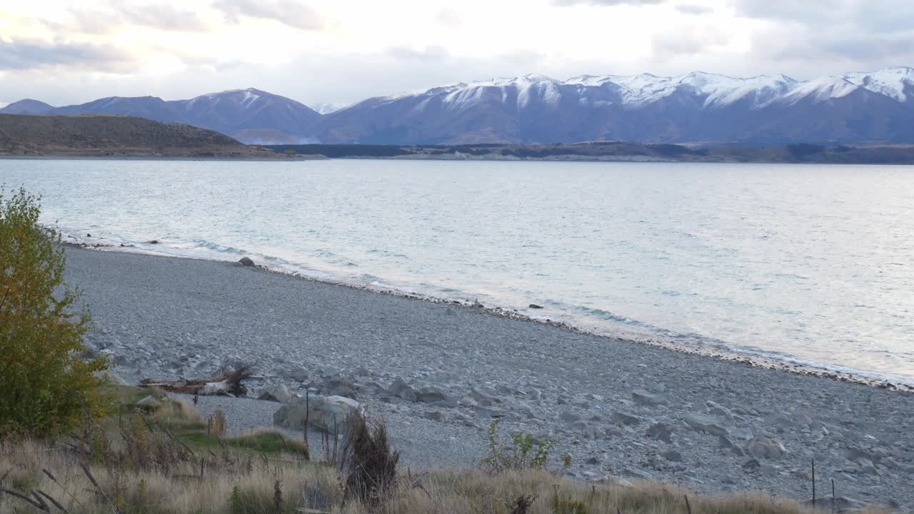 Tranquil Scenery Of Lake Tekapo In South Island, New Zealand - Wide Shot