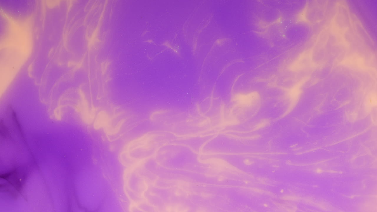 efecto fluido de arte abstracto púrpura con partículas de color claro moviéndose