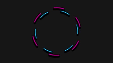 bright neon blue purple circles tech video animation