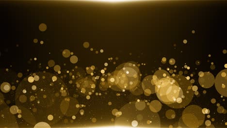 partículas de oro brillo bokeh premio polvo abstracto bucle de fondo