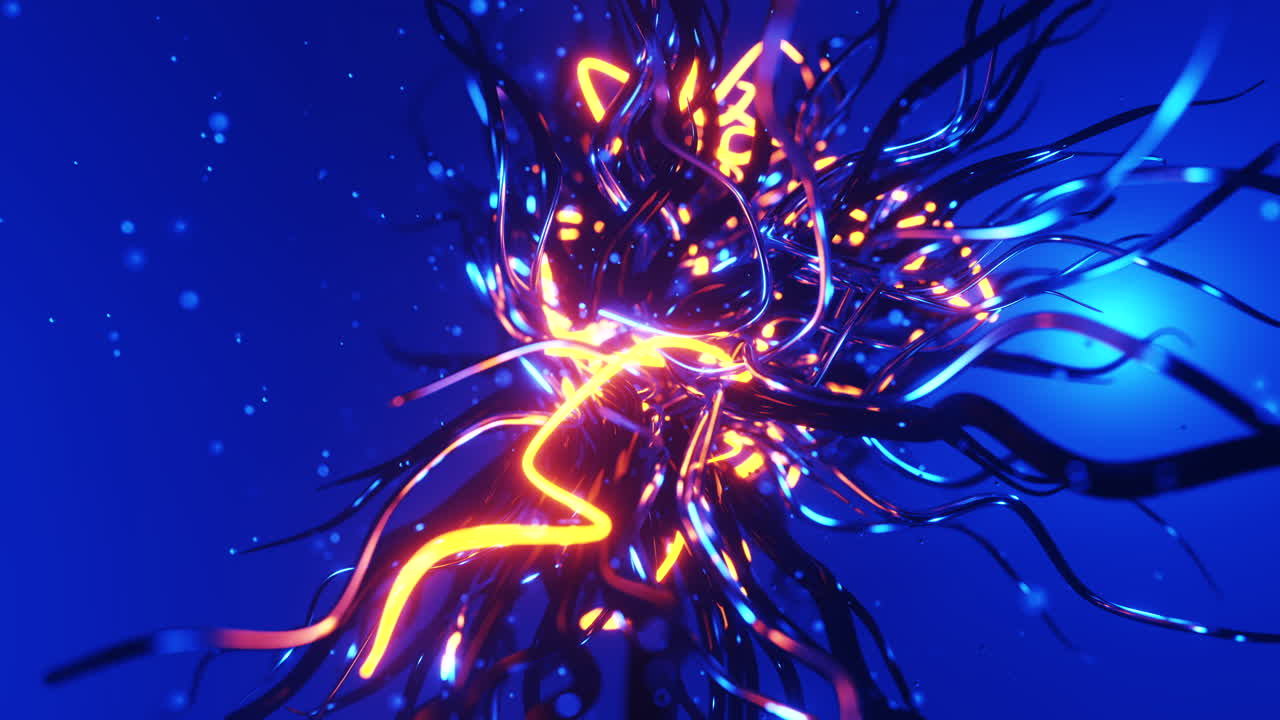 virus bajo el agua. animación en bucle infinito