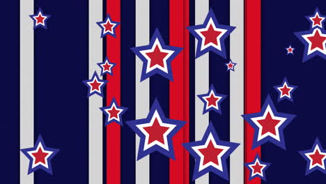 animation of stars over blue, white and red stripes