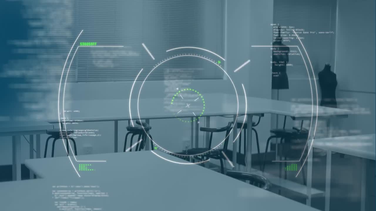 Animation of data processing over office