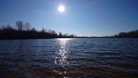 natural sun glare on the water