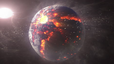 a planet's destruction