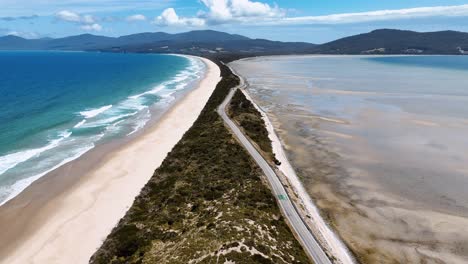 impresionantes imágenes de drones de la reserva de caza del cuello mirador tasmania 4k dji