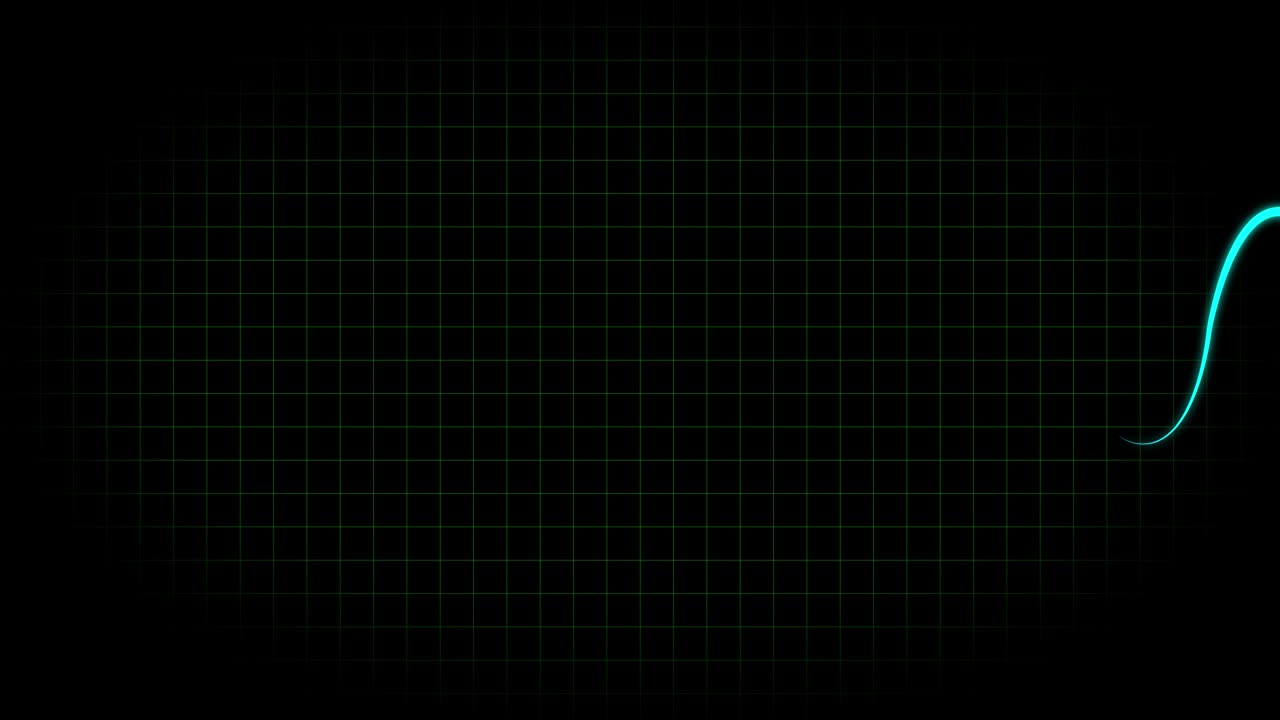 전기 심장 기록 오실로스코프 파동 형태 애니메이션 모션 그래픽