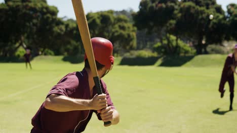 batter hitting ball during practice session