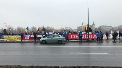 protest in romania