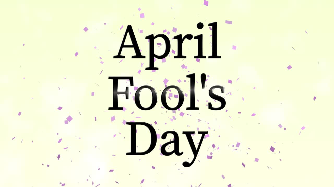 April Fool's English Message Text Animation Motion Graphics
