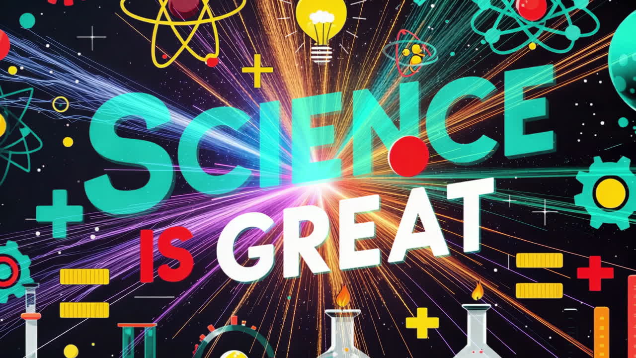 Science Is Great - Colorful Educational Abstract Background