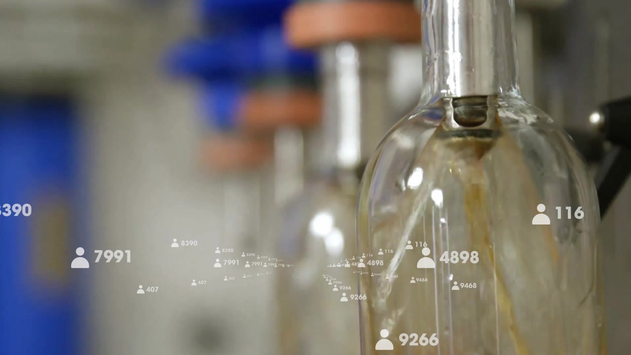 Sensor detecting bottle, lowering nozzle, releasing liquid while metrics updating for fill accuracy