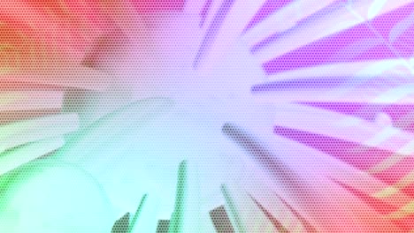 computer generated animated moving motion background showing scientific biology atoms molecules particles genes dna