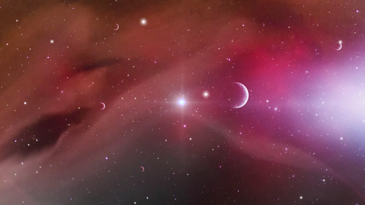 우주의 구름 성운에 있는 행성