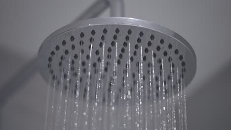 shower head on and then turning off