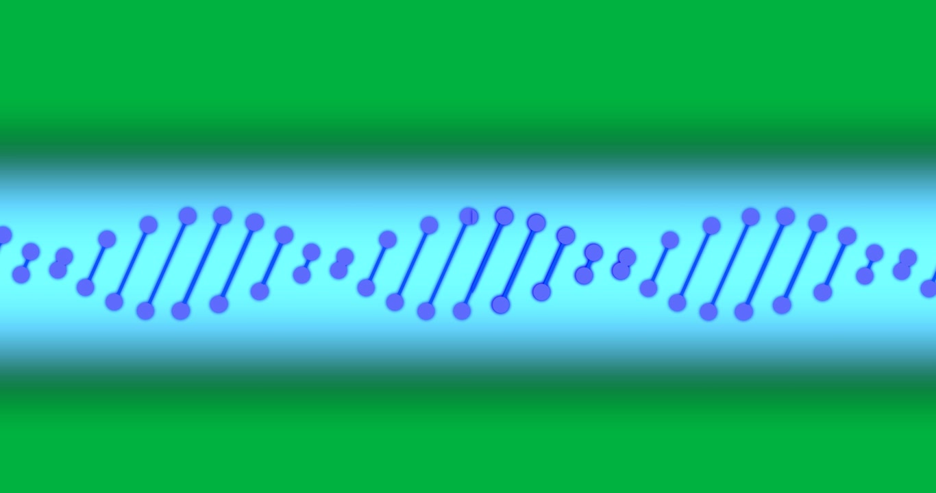Animation of dna strand on transparent background