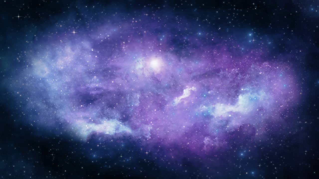 Universe planets nebula cloud background moving traveling through star fields in space milky way