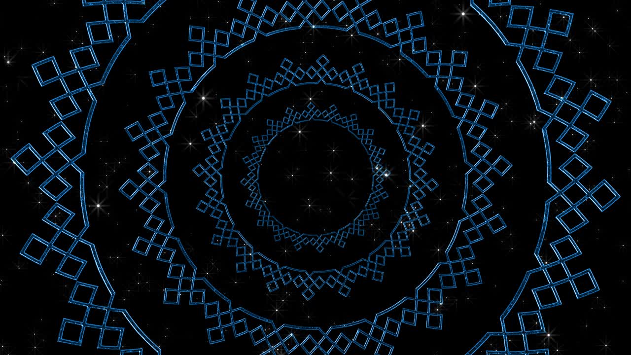 스칸디나비아 장식: 회전하는 반지의 터널, 컬러 유리