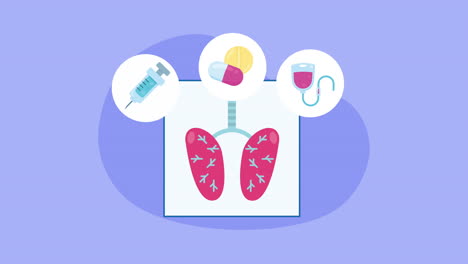 medical image of lungs with treatment options