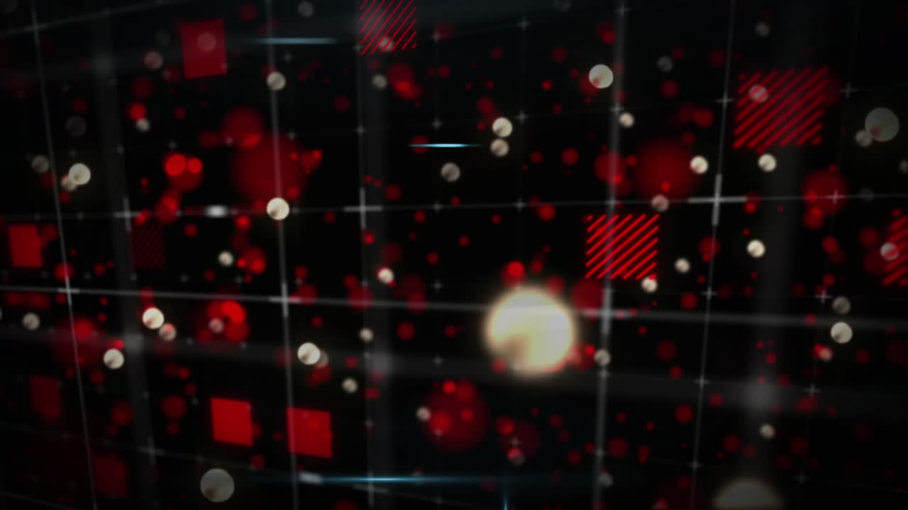 patrones cuadrados y luces bokeh