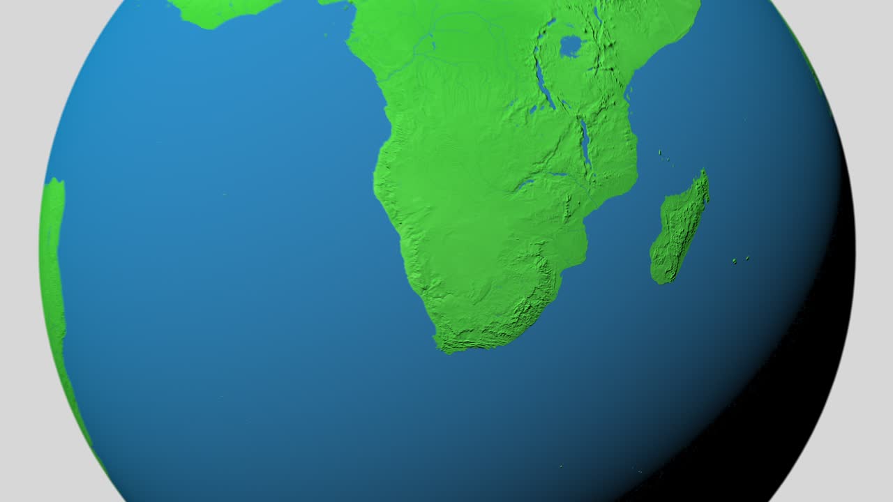 에스와티니의 3d 지도