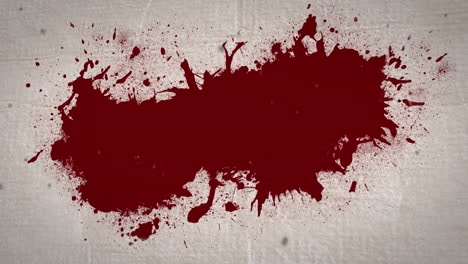 animation of blood stain on beige background