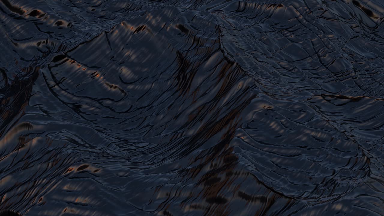 fondo abstracto negro. superficie desplazada detallada. superficie abstracta del planeta. textura de ruido. bucle de animación de renderización 3d. 4k uhd