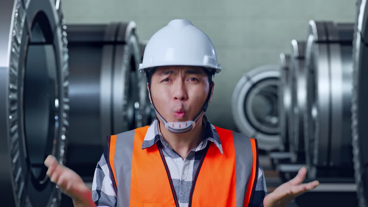 화가 난 공장 노동자