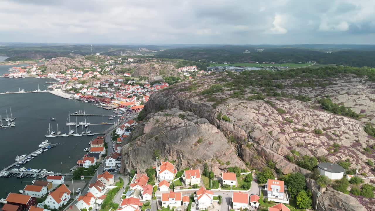 Fjällbacka, Sverige Droneudflyvning og Panorering
